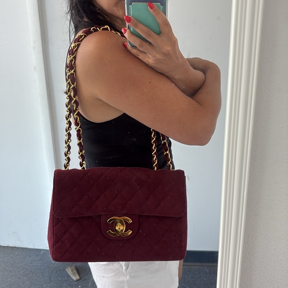 CHANEL Red Canvas Jumbo Bag - Picture 11 of 13